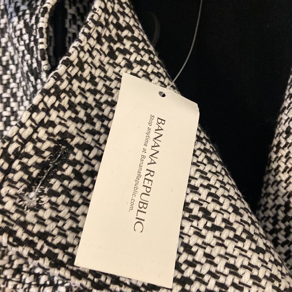 Banana Republic Black and White Trench Coat size M brand new length 30” bust 36” - Picture 4 of 16